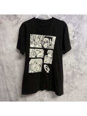 Anime Hentai Japanese T Shirt Mens Large Black Short Sleeve